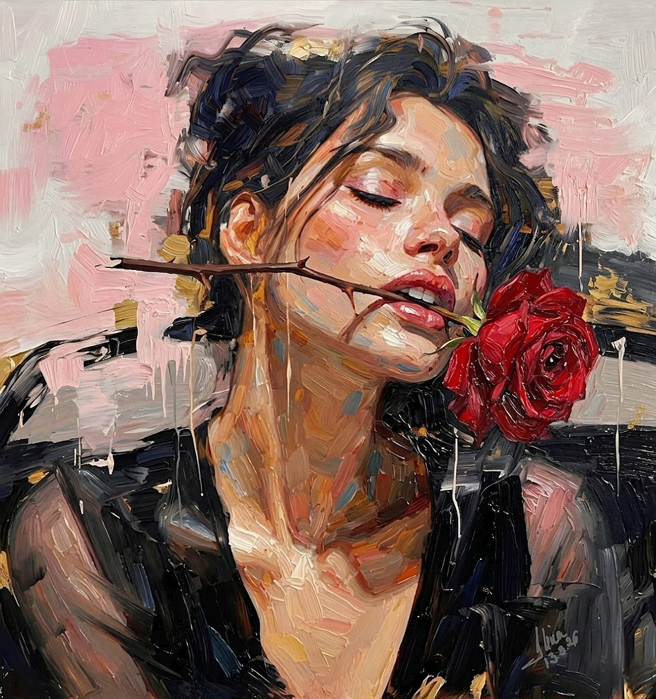 ArteDiAlina.com painting: Passion Love Mystery